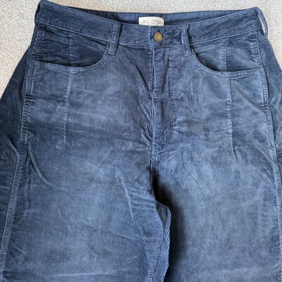 The Kenna Heritage Mid-Rise Barrel Jeans by Pilcro: Corduroy Edition, Navy, 30 - Picture 8 of 10